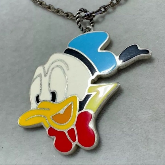 Gucci X Disney Silver Donald Duck Pendant
Necklace - 27" - Picture 2 of 12